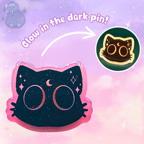 Glow Void Kitty Pin